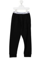 Balmain Kids pantalon de jogging à taille à logo - Noir