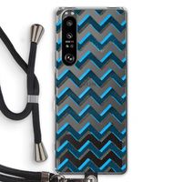 Onderbroken lijn: Sony Xperia 1 III Transparant Hoesje met koord