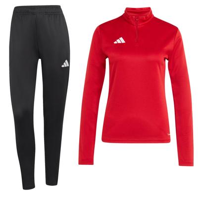 adidas Entrada 26 Trainingspak 1/4-Zip Dames Rood Zwart