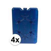 Plat koelelement 200 gram - 4x - 11 x 16 cm - Koelelementen voor koelboxen