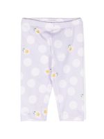 Monnalisa polka-dot stretch-cotton leggins - Violet - thumbnail