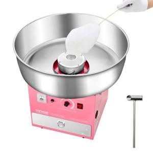 VEVOR Commerciële Suikerspinmachine Suikerspinmaker 1000W Feestroze