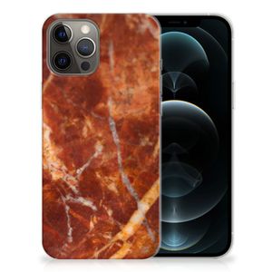 iPhone 12 Pro Max TPU Siliconen Hoesje Marmer Bruin