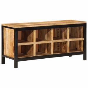 Schoenenbankje 110x35x51 cm massief mangohout