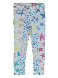 Stella McCartney Kids jean droit à imprimé graphique - Bleu