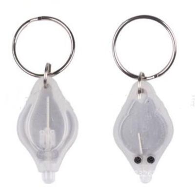 2 PC'S Mini Pocket sleutelhanger zaklamp Micro LED squeeze licht Outdoor Camping ultra heldere noodsleutel ring licht toorts lamp (wit)