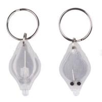 2 PC'S Mini Pocket sleutelhanger zaklamp Micro LED squeeze licht Outdoor Camping ultra heldere noodsleutel ring licht toorts lamp (wit)