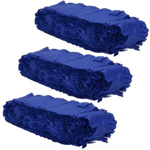 3x stuks feest/verjaardag versiering slingers donkerblauw 24 meter crepe papier