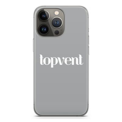 Topvent Grijs Wit: iPhone 13 Pro Transparant Hoesje
