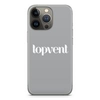 Topvent Grijs Wit: iPhone 13 Pro Transparant Hoesje