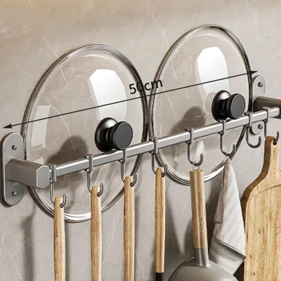 CookEase Keuken Wandrek - Multifunctionele Organizer voor Deksel, Spatel & Kookgerei