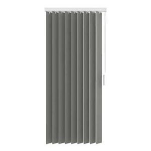 Stoffen verticale lamellen lichtdoorlatend 89 mm - grijs - 150x180 cm - Leen Bakker