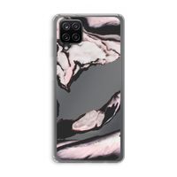 Roze stroom: Samsung Galaxy A12 Transparant Hoesje