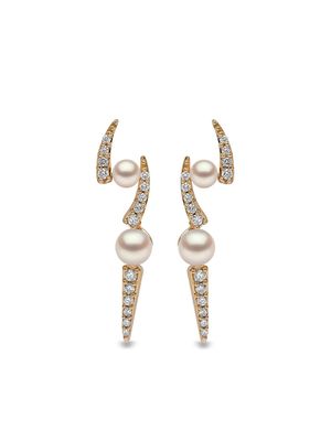 Yoko London boucles d'oreilles en or 18ct ornées de perles d'Akoya et diamants