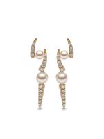 Yoko London boucles d'oreilles en or 18ct ornées de perles d'Akoya et diamants - thumbnail