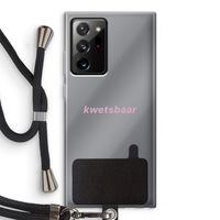 kwetsbaar: Samsung Galaxy Note 20 Ultra / Note 20 Ultra 5G Transparant Hoesje met koord kwetsbaar: Samsung Galaxy Note 20 Ultra / Note 20 Ultra 5G Transparant Hoesje met koord