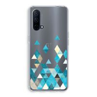 Gekleurde driehoekjes blauw: OnePlus Nord CE 5G Transparant Hoesje