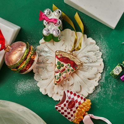Ornament glas l5.40b8.5h11 cm k.rood kerst - Decoris
