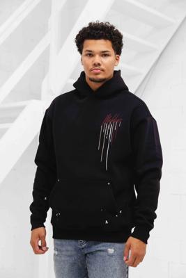Malelions Painter Hoodie Heren Zwart/Rood - Maat XS - Kleur: RoodZwart | Soccerfanshop