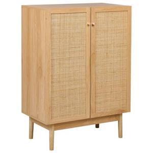 Beliani - NIVO - Dressoir - Lichtbruin - 2 deuren - Hout|Rotan