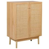 Beliani - NIVO - Dressoir - Lichtbruin - 2 deuren - Hout|Rotan