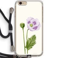 Purple poppy: iPhone 6 PLUS / 6S PLUS Transparant Hoesje met koord