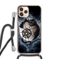 Volle maan: iPhone 11 Pro Transparant Hoesje met koord