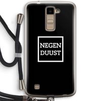Negenduust black: LG K10 (2016) Transparant Hoesje met koord