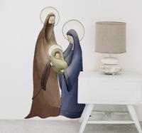 Mary, joseph en jezus geboorte sticker