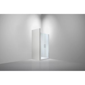 Van Rijn Products ST02 Saloondeur 970-1010 x 2000 incl glasbehandeling en muurprofiel chroom ST02400100