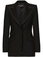 Dolce & Gabbana blazer boutonné à revers pointus - Noir