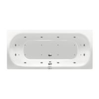 Whirlpool bad Xenz Cuba | 180x80 cm | Acryl | Elektronisch | Luchtsysteem | Glans wit