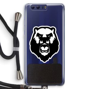 Angry Bear (white): Honor 9 Transparant Hoesje met koord
