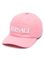 Versace casquette en coton à logo brodé - Rose - thumbnail