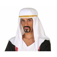 Carnaval verkleed hoed voor een Arabier/Sjeik - hoofddoek wit - heren - thumbnail