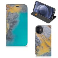 iPhone 12 Mini | Standcase | Marble Blue Gold