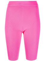 Jacquemus short cycliste en maille nervurée - Rose - thumbnail