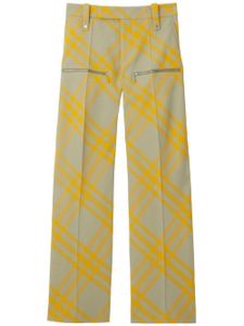 Burberry pantalon droit à carreaux - Jaune