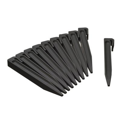 Nature Grondpennen voor perkranden - 40x stuks - zwart - 19,5 cm - borderranden
