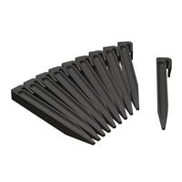 Nature Grondpennen voor perkranden - 40x stuks - zwart - 19,5 cm - borderranden
