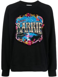 Barrie sweat en coton à motif intarsia - Noir