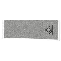 Maul Scheidingswand voor ruimte-indeling MAULconnecto (b x h) 160 cm x 52.75 cm Vlies Donkergrijs, Wit 9851602