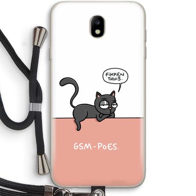 GSM poes: Samsung Galaxy J7 (2017) Transparant Hoesje met koord