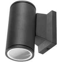 LED Tuinverlichting - Buitenlamp - Aigi Wally Down - GU10 Fitting - 1-lichts - Mat Zwart - Rond - Aluminium