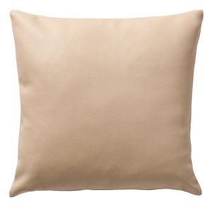 Dutch Decor - JARED - Sierkussen 45x45 cm – leerlook – stoere effen kleur - Irish Cream - beige