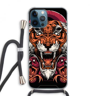 Tiger and Rattlesnakes: iPhone 12 Pro Max Transparant Hoesje met koord