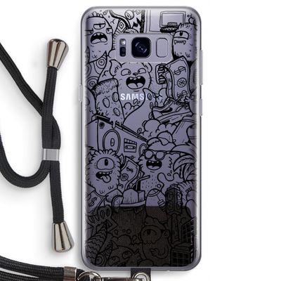 Vexx Black City : Samsung Galaxy S8 Transparant Hoesje met koord