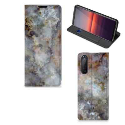 Sony Xperia 5 II | Standcase | Marmer Grijs