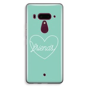 Friends heart pastel: HTC U12+ Transparant Hoesje