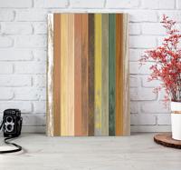 Canvas schilderij rustiek veelkleurig houten